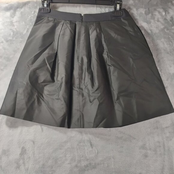 JCrew Womens Black 100% Silk Skirt Size 00 Style 32465 Formal Party Classic Goth - Picture 7 of 10